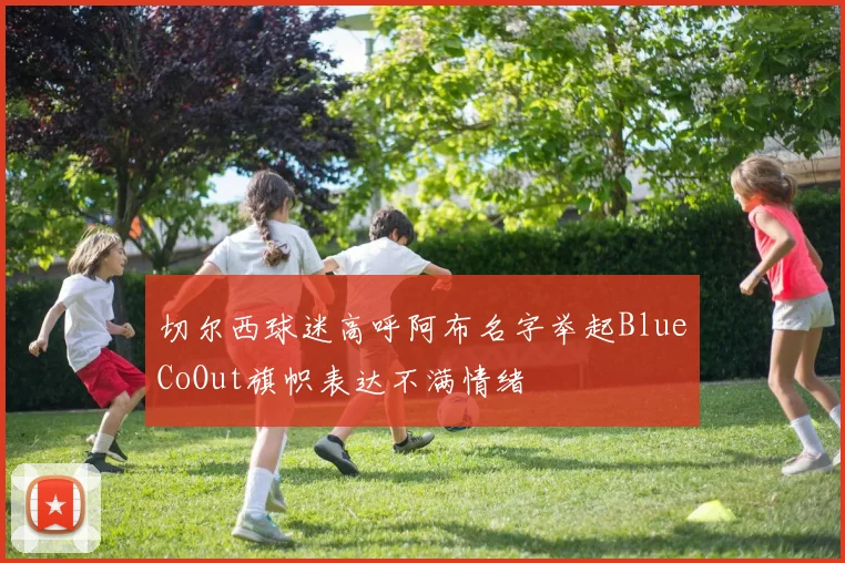 切尔西球迷高呼阿布名字举起BlueCoOut旗帜表达不满情绪